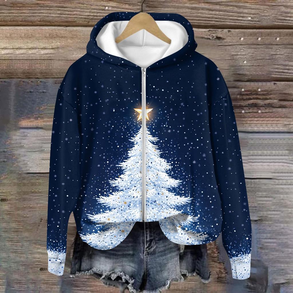 Jackets For Women Long Sleeve  Zip Up  Print Outerwear Casual Jackets