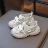 Summer Children Sports Sandals Fashion Girls Causal Princess Sandals 2024 New Cut-outs Chunky Kids School Solid Color Sandals