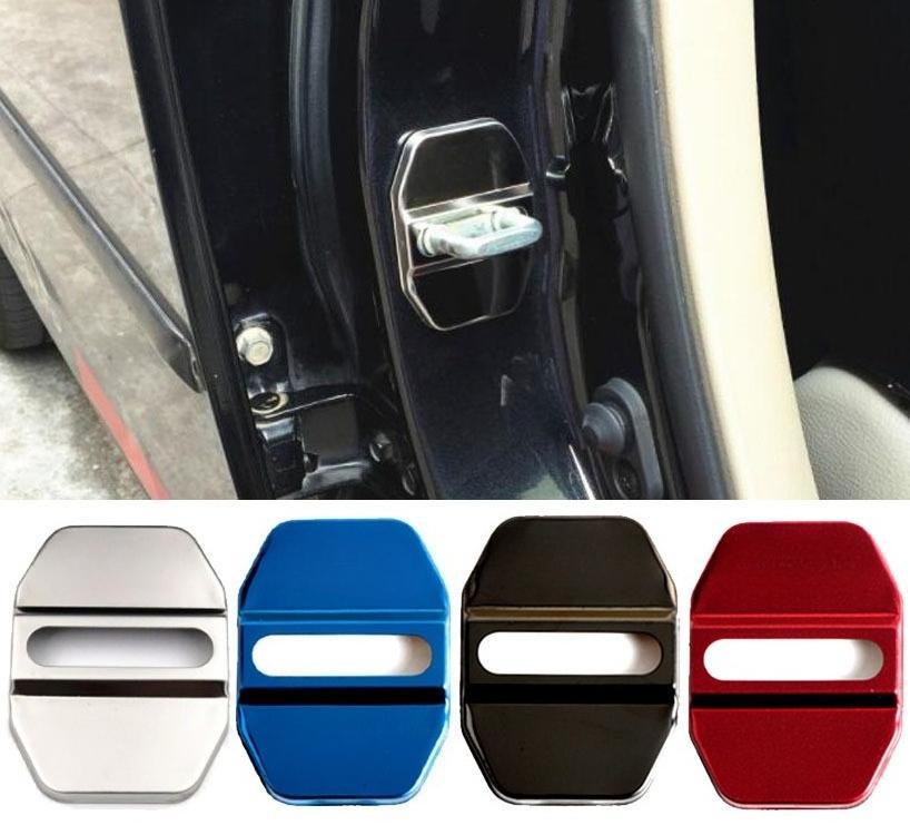 4PCS Car Door Lock Cover Stainless Steel Protection Accessories For BMW Performance X7 G30 G20 G05 G11 E48 Series I4 G07 G06 G02