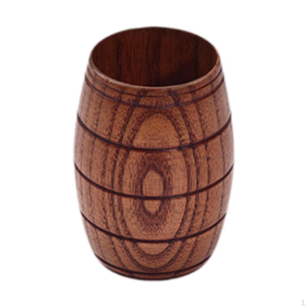 Pivní hrnek ve tvaru sudu, multifunkční minimalistický klasický dřevěný hrnek na kávu