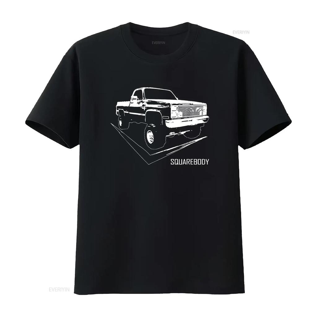 Classic Square Body Truck Squarebody T Shirt Vintage Washed Top For Everyday Wear Stylish Graphic Unisex Slightly Fashion