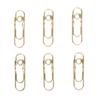 40pcs Carbon Steel Pen Clips Golden Pen Holder Clips Small Portable Pen Clips for Stationery Office