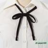 In Stock Solid Color Japanese Style Flower Rope Uniform Bow Tie No-Tie Lanyard for Women