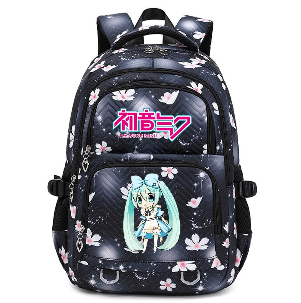 Anime Hatsune Miku Printed School Backpack Student Teenager Bookbag for Boy Girl Women Large Capacity Waterproof Backpack Travel Mochila Escolar