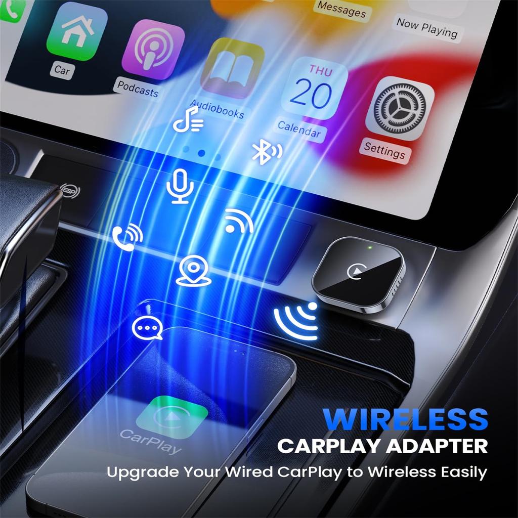 Wireless  Adapter Upgrade Wired To Wireless USB Design For Cars With Built-in Wired Plug And Play Easy Use Fast Stable