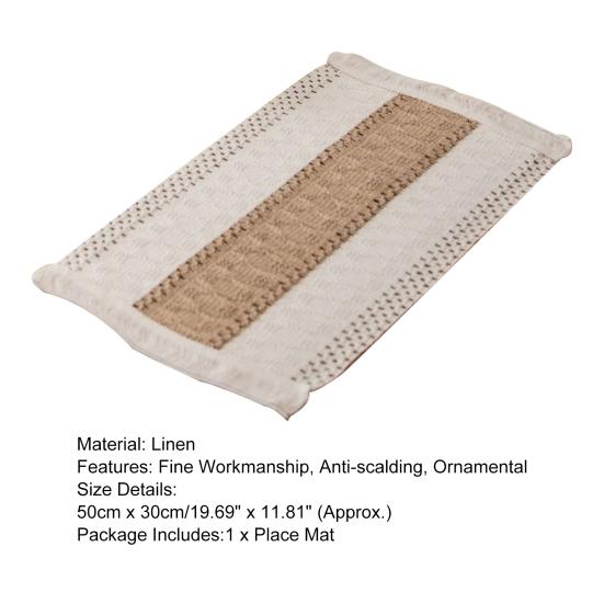 Stolní podložka střapce Design Jemné šití Obdélníkové Vintage tkané Boho prostírání pro restauraci