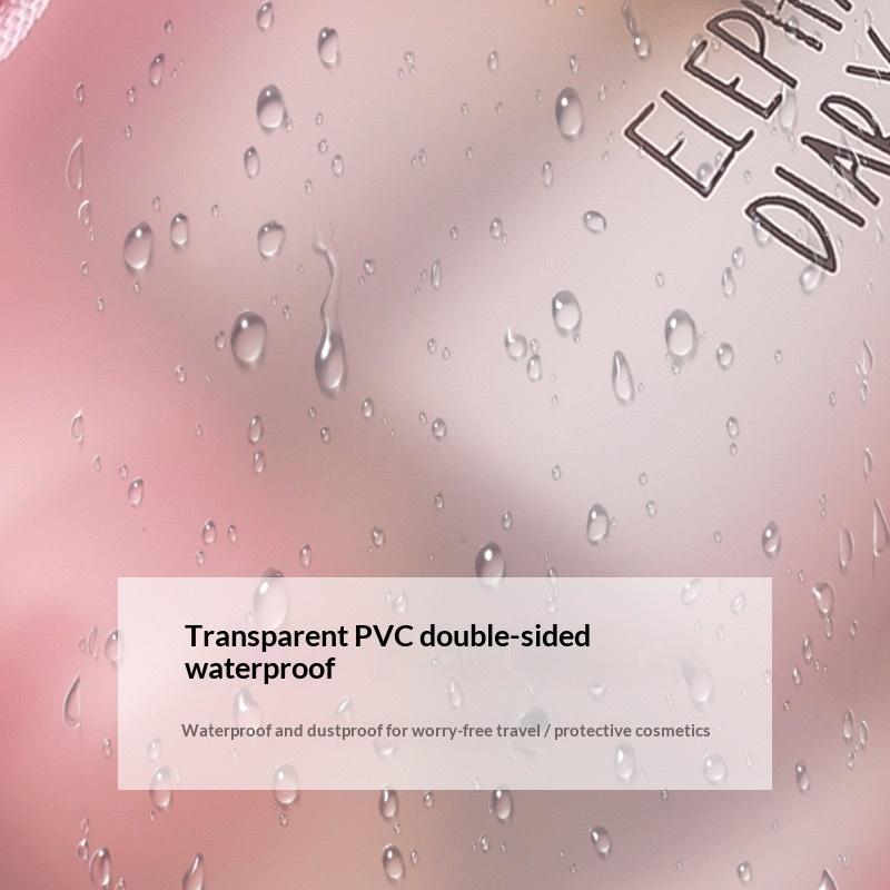 Waterproof Clear Cartoon Cosmetic Bag Storage Box Laundry Bag Travel Toiletries Storage Organizer