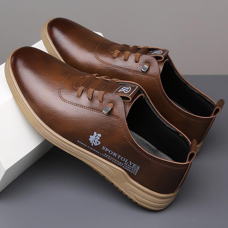 New men's shoes simple and fashionable versatile British fan men's casual shoes non-slip and wear-resistant comfortable soft-soled outdoor men's shoes