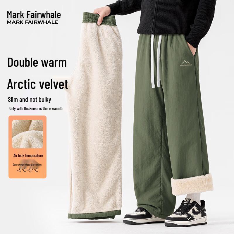 

Mark Fairwhale Men s Winter Fleece-Lined Thermal Casual Pants 3XL