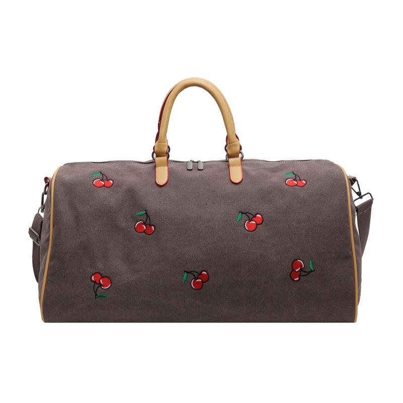 Women's personalized cherry print large-capacity travel bag household storage luggage bag can be set with tie rod