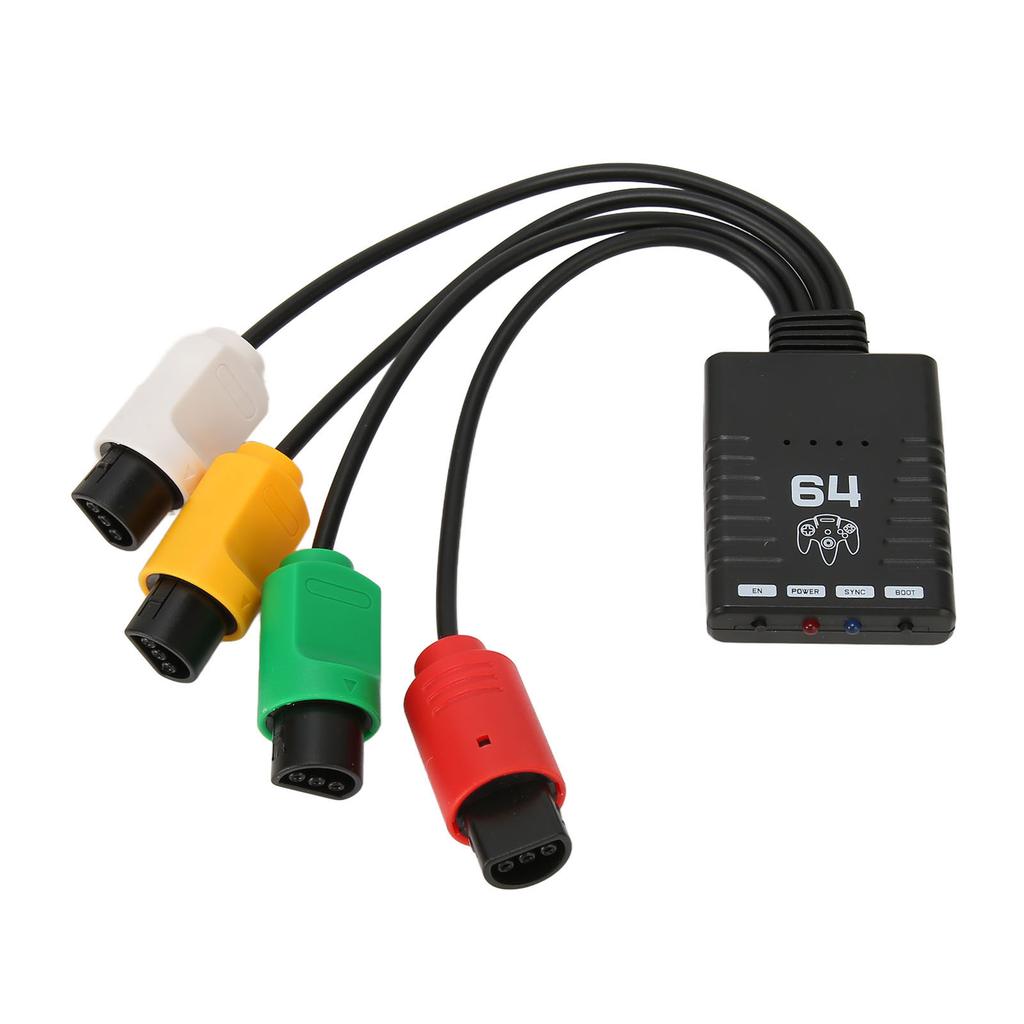 Trådløs kontrolleradapter Støtte 4 spillere Bluetooth-kontrollerkonverter for N64-konsoll for PS3