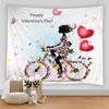 Cartoon girl wall hanging butterfly flower fashion art female tapestry home room bedroom beautiful decoration