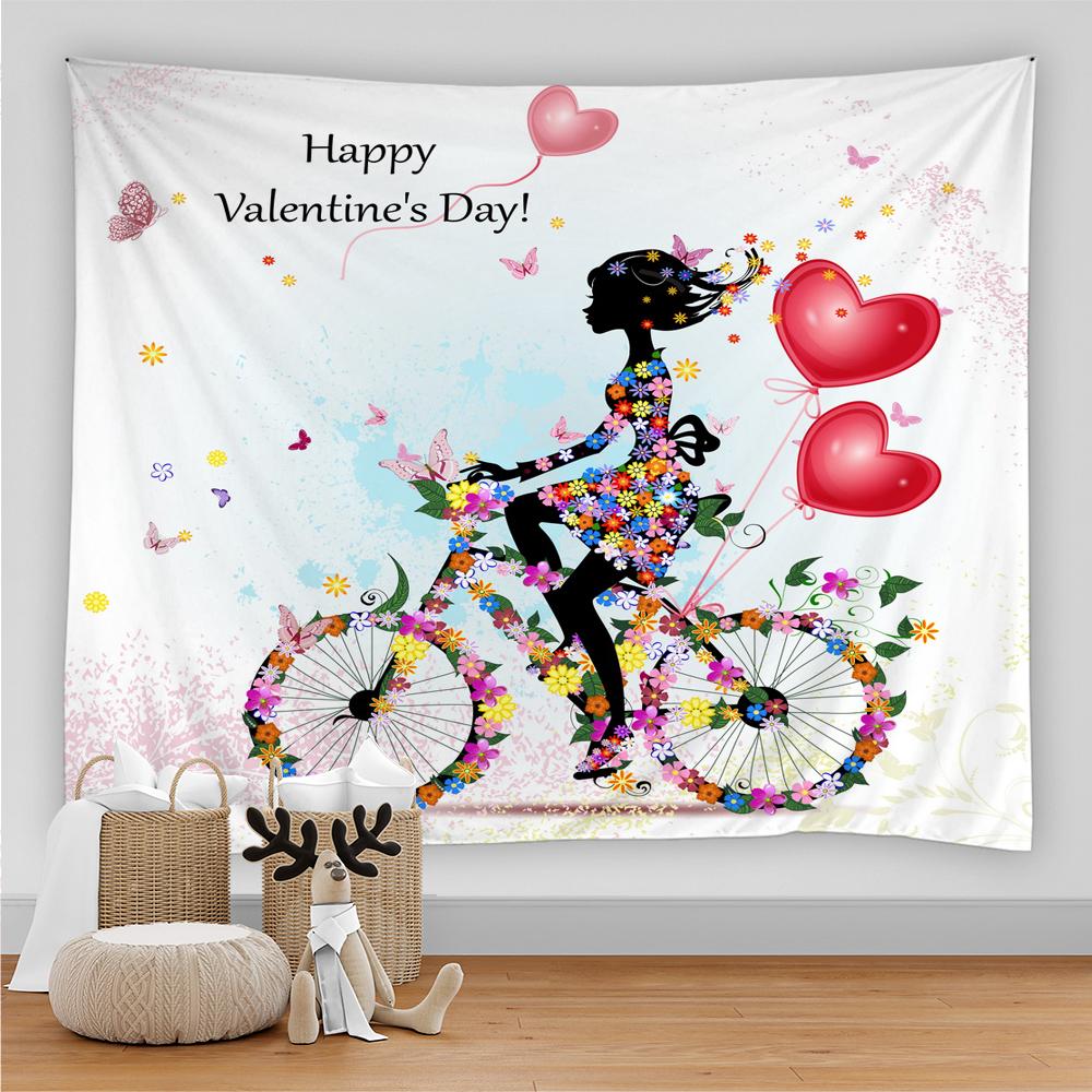 Мультфильм девушка настенный гобелен бабочка цветок мода искусство женский гобелен — фото 7