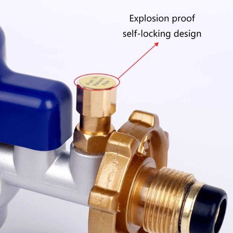 Gas Flow Control Valves Explosions Proof with Pressure Gauge Gas Tanks Pressure Regulator Suitable for Kitchen Safety