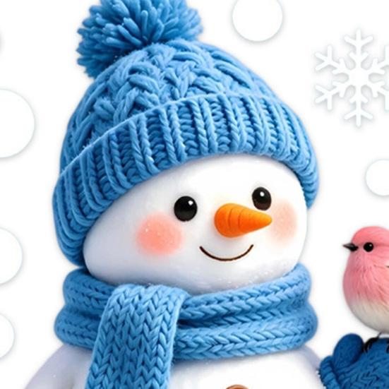 Holiday Decorative Gifts for Friends Christmas Window Clings, Cute Cartoon Snowman Stickers, Winter Snowflake Double-Sided Wall Stickers Static Glass
