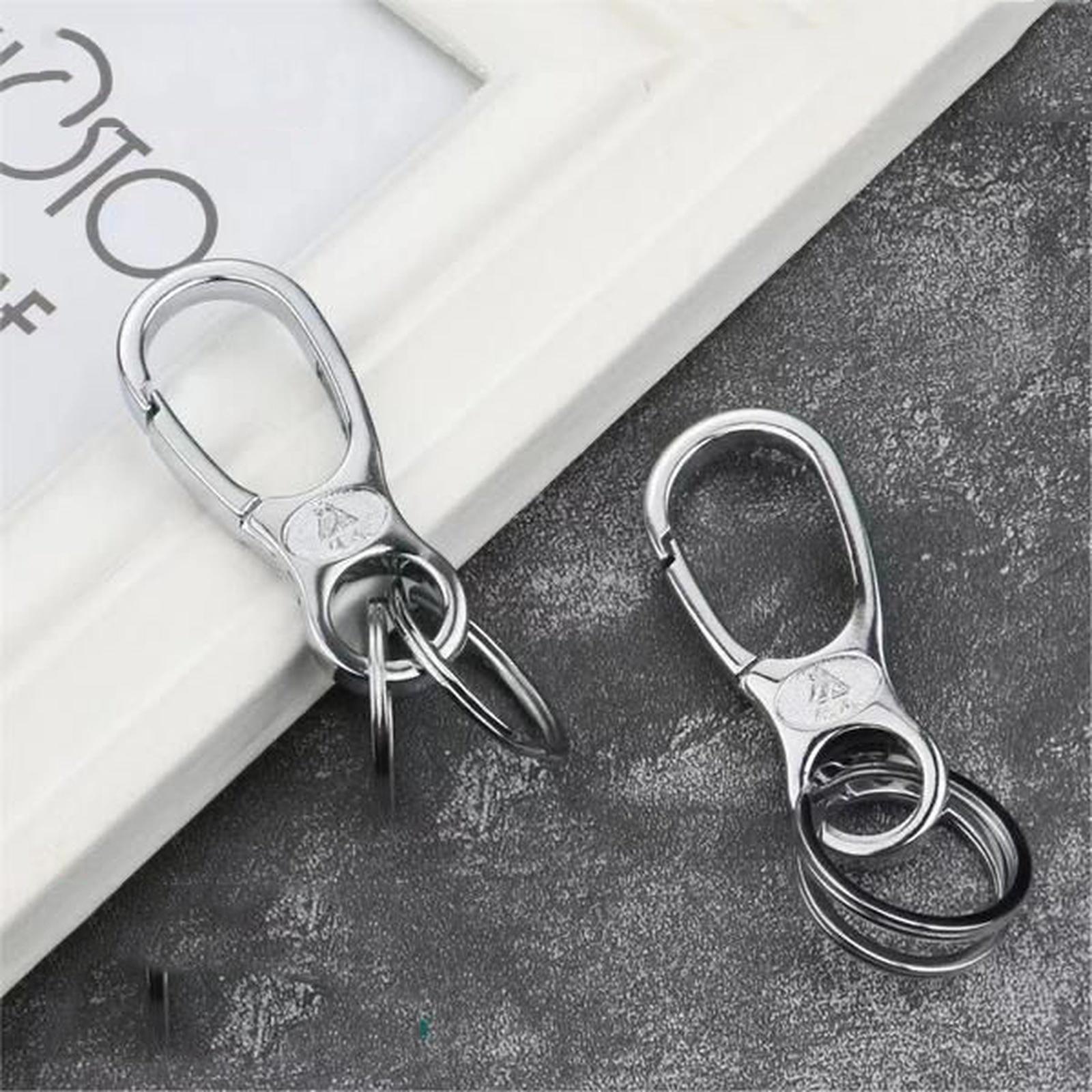 

Keychain Clip Key Ring,Metal Carabiner Clips Keyring Keychains Chain Holder Organizer for Car and Keys Finder one size серебряный