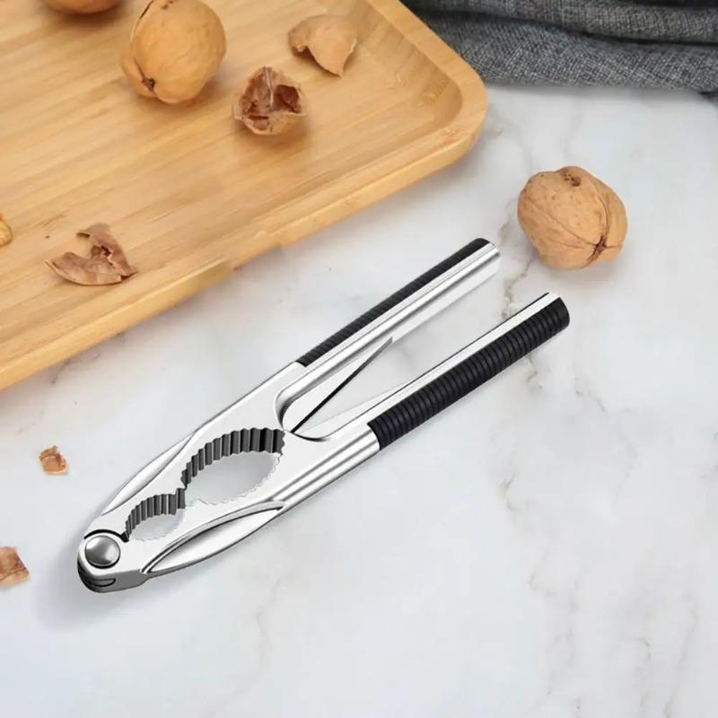 Rostfreies Nussknacker-Set - Tragbarer Nussknacker, Küchenmaschine mit Schäler, Walnuss- & Muschelschäler