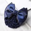 Handmade Hair Net Snood Double Bow Barrette Hair Clip Stylish Bun Cover  Hair Styling Tool