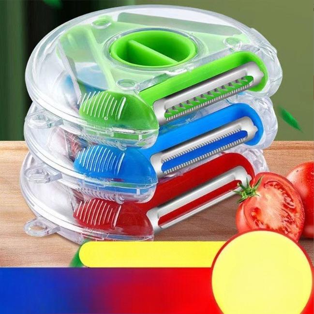 1Pc 3-in-1 Paring Knife, Apple Fruit Planer, Kitchen Peeling Peeler, Potato Peeling Knife, Peeler
