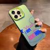 F-Fluorescent iridescent couple patterns Phone Case For iPhone 17,16,15,14,13,12,11,Pro Max,Plus Candy Silver Cover