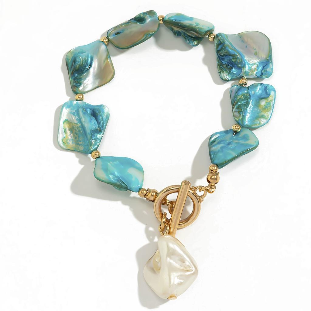 Irregular Shell OT Buckle Bracelet Necklace Female, Seaside Vacation Travel Accessories