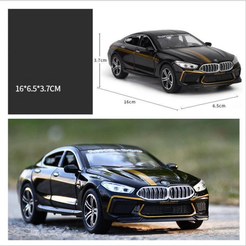 Modelo de coches de aleación fundido a presión de Metal M8 Manhart a escala 1/32, coche de juguete para niños, juguetes de regalo para niños, colección de pasatiempos para vehículos