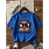 T-shirt Graphique Capybara Dessin Animé pour Enfants Impression Chiffre 6 7 Style Cool T-shirt d'Été Streetwear pour Filles Garçons