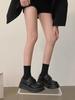 Velcro Loafer Small Leather Shoes Women's Autumn 2025 New Versatile Retro British Style Platform Single Shoes