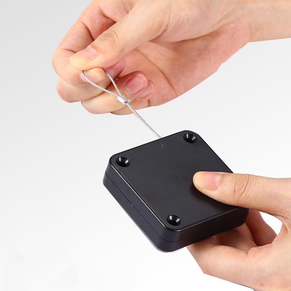 Black White Telescopic Door Device Non Punching Punch Free Door Closing Device Telescopic Bold Drawstring Sliding Door Device