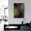 Modern Abstract Golden Black Canvas Painting Wood Texture Nordic Posters and Prints Wall Art Pictures for Living Room Home Decor