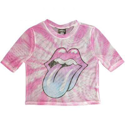 Womens/Ladies Gradient Mesh Crop Top