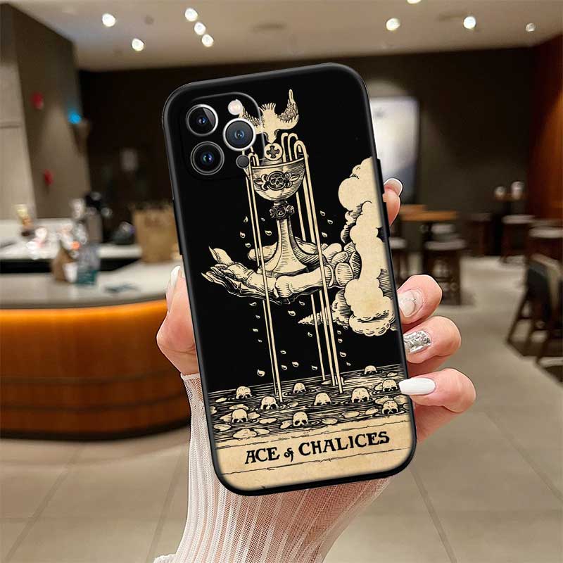 NH48 Witch Divination Tarot Moon Phone Case for OPPO A40 A60 A80 A15 A16 A16K A12 A17 A17K A54 A54S A53 A53S A55 A56 A57 A98 F23