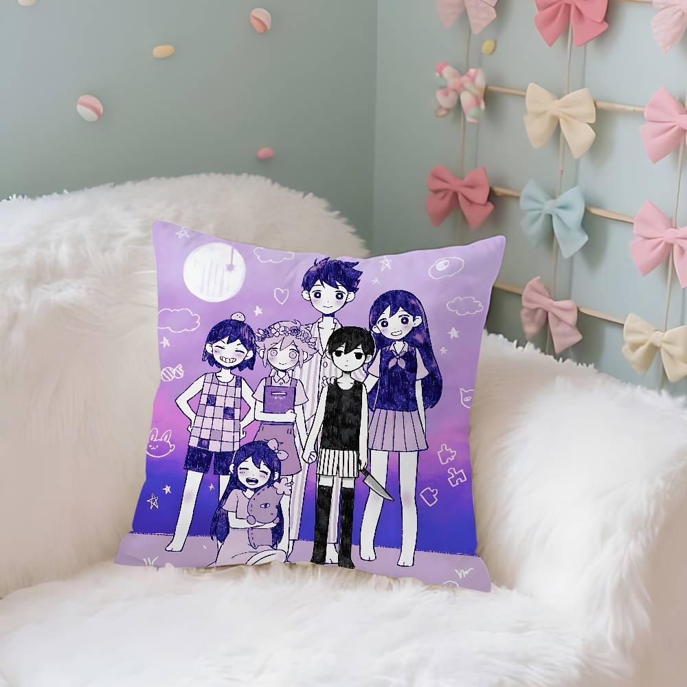 Anime Cool OOmoriS Case Plush Fabric Soft Pillowcase Double Sided Print Cushion Cover Household Gifts