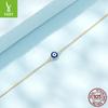 Fashion Trend Blue Devil'S Eye Anklet Cross-Border Personalized Versatile S925 Sterling Silver Anklet Jewelry