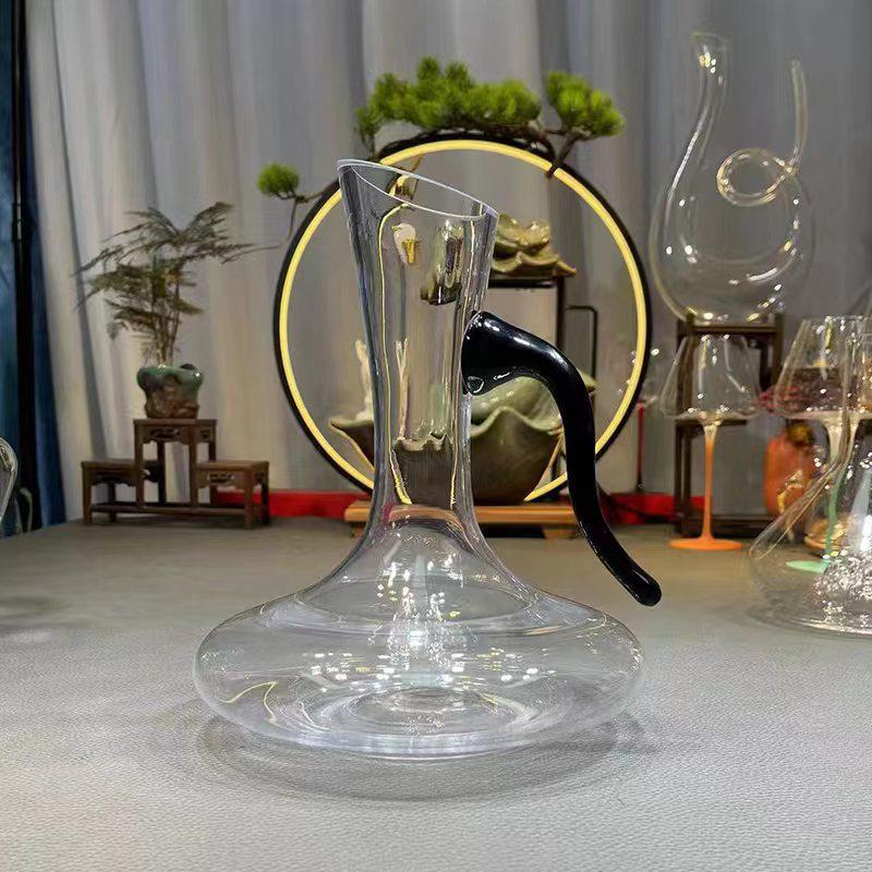 Lyxigt Kristall Vinrött Vinglas & Karaff Set