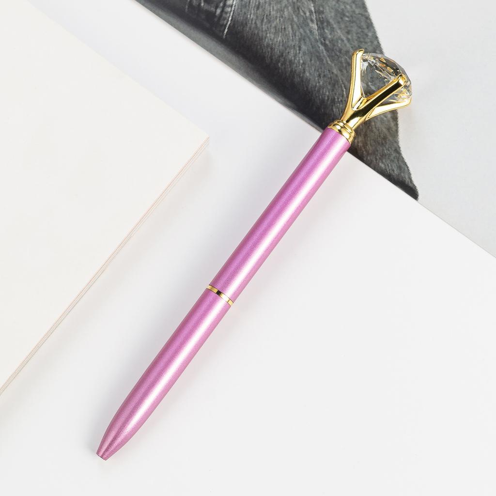 1pcs Upscale Diamond Metal Ballpoint Pens Business Office Gift Pen Creative School Supplies Stationery For Kids Writing Pens
