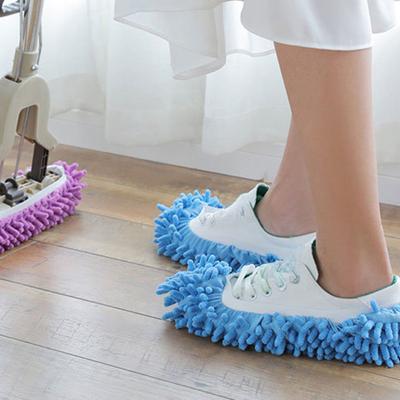 1 STK Bodenstaub-Reinigungspantoffeln Faule Wischschuhe Bodenreinigung Bodenwischschuhe Wischpantoffelüberzüge Wischmoppbezüge