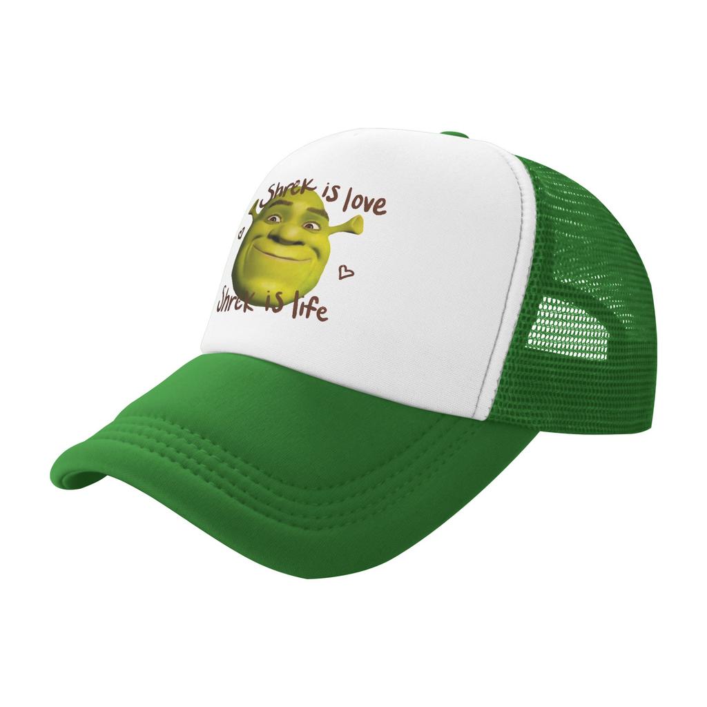 Shrek ist Liebe Shrek ist Leben Zubehör Netz Schaum Trucker-Kappe Sommer Kühlung Netzrücken Sonnenkappen Trendig Verstellbar