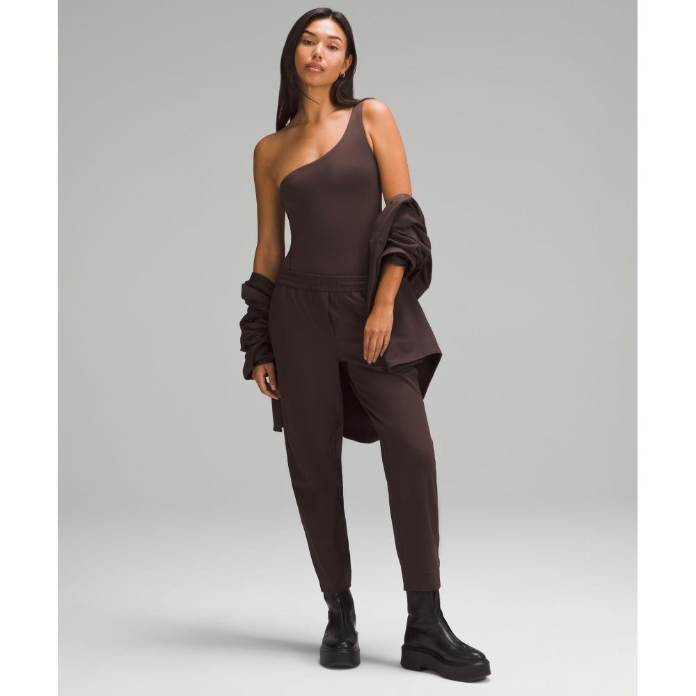 

Lululemon Wundermost Ultra Soft Nulu Asymmetrical Bodysuit Espresso XS