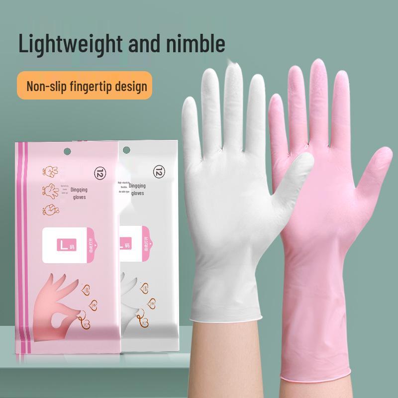 Disposable Extended Nitrile Gloves for Durable Oil-Proof Dishwashing, Cleaning, and Housework.