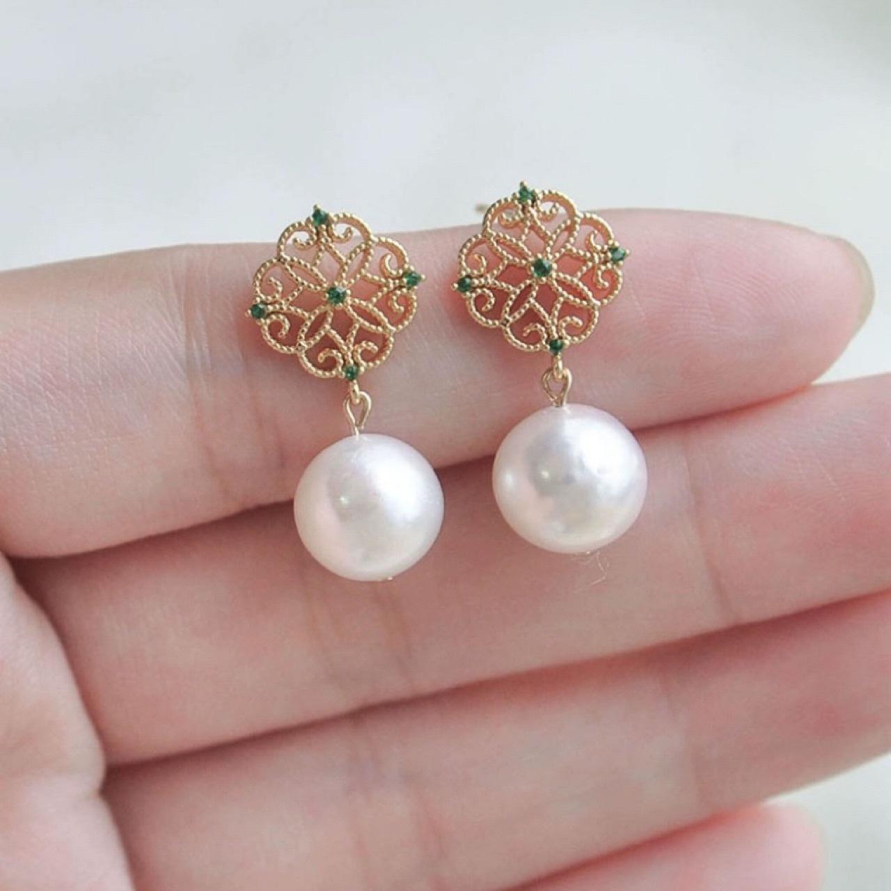 Серьги из натурального пресноводного жемчуга, женские ретро серьги, серебряная игла 925 пробы, жемчужные серьги-гвоздики, темпераментные ретро Silver needle