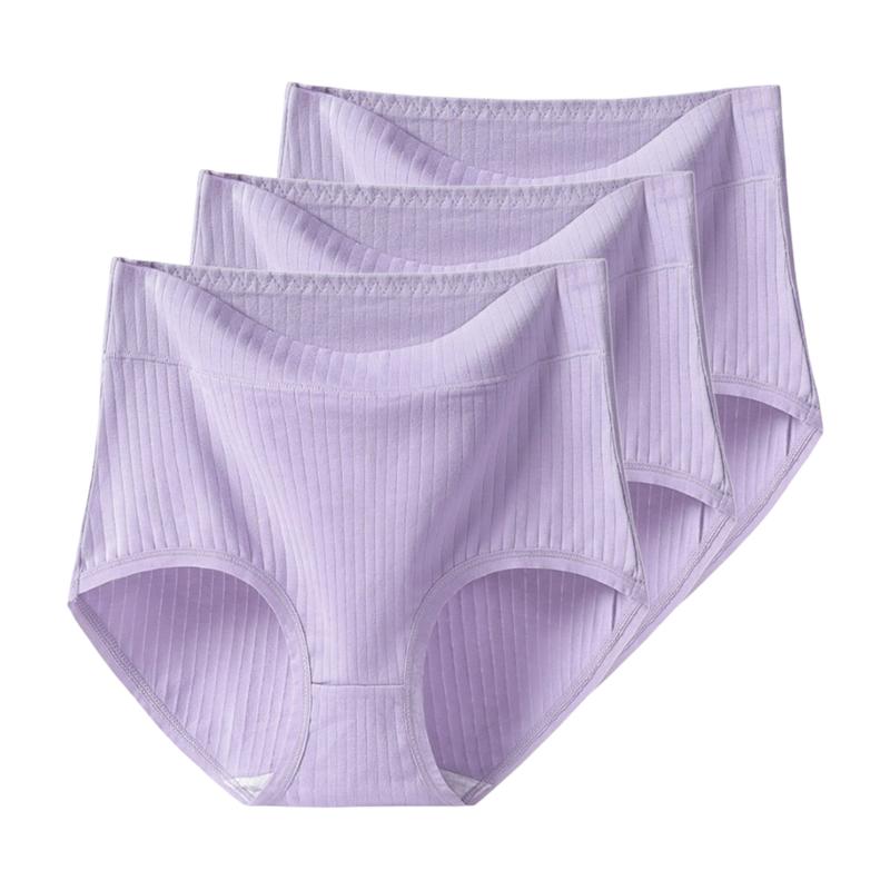 3pcs Women's Panties Cotton Underwear Plus Size Underpants High Waist Briefs XL XXL 3XL 4XL 5XL 6XL