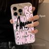 For iPhone 17 15 Pro Max Cases iPhone 11 12 13 ProMax 14 16 Plus 8 XS XR Shockproof Cover Amore Romantic Cowgirl Text Girl Case