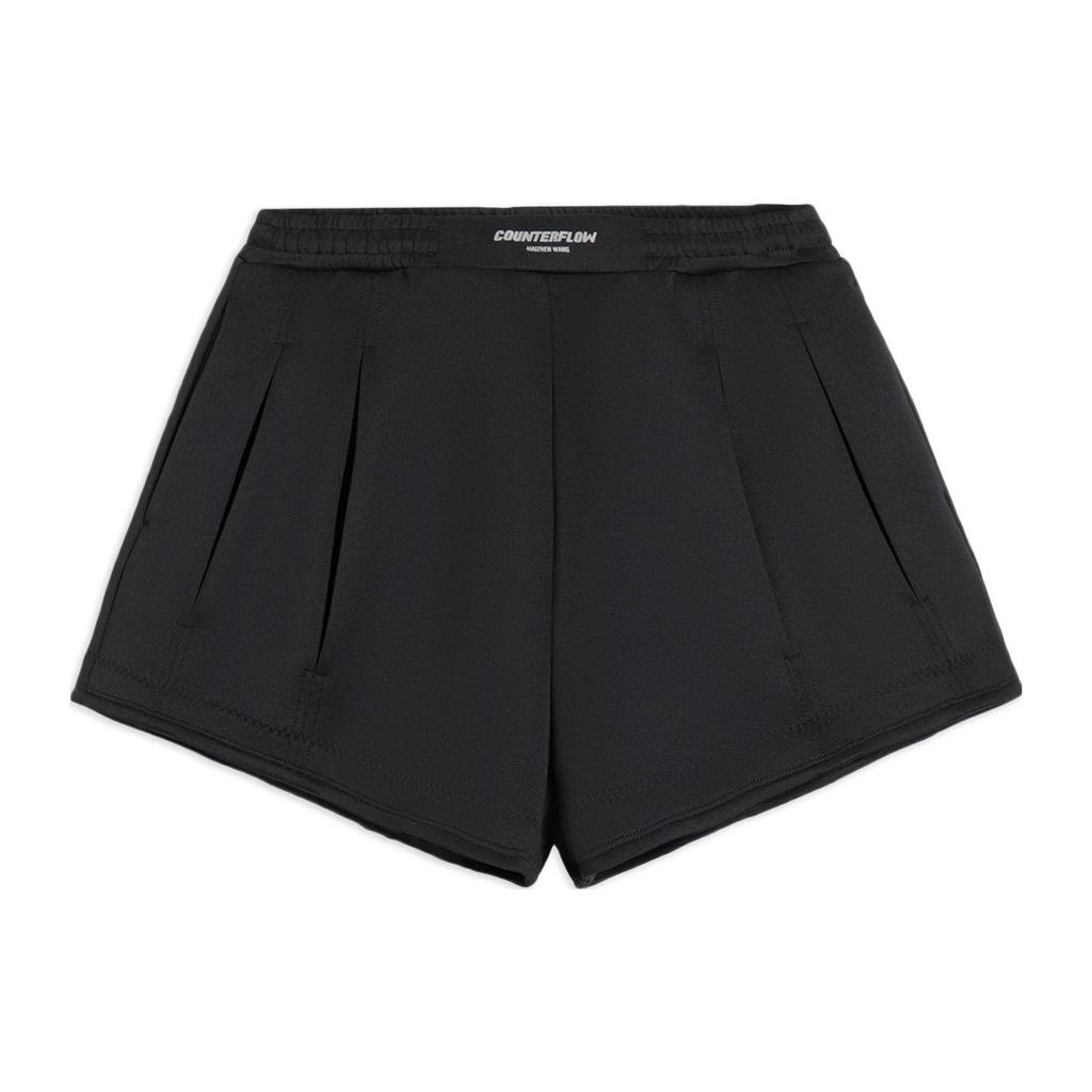 Li Ning CF X Haizhenwang Designer Collaboration SS22 Loose Sports Shorts Women Shorts Black AKSSB74-1