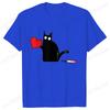 Black Cat with Knift Tee Shirt, Love Couples T Shirts, Couple Shirts, Best Couple Shirts, Lovers Shirt, Black Cat Hearts Outfits