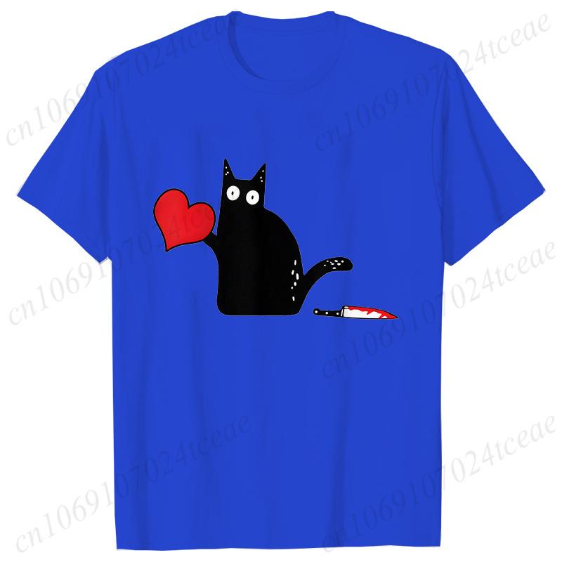 Black Cat with Knift Tee Shirt, Love Couples T Shirts, Couple Shirts, Best Couple Shirts, Lovers Shirt, Black Cat Hearts Outfits