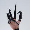 Luvas Plásticas Mecânicas Estilo Techwear para Homem e Mulher Luvas com Dedos Articulados Esqueleto Adereços de Cosplay de Halloween