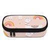 Pencil Pouch 300D Polyester Large Capacity Smooth Zipper with Main Compartment Mesh Pocket and Pen Slots for Everyday Study