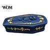 Resin Trinket Casket Gothic Skull Jewelry Box, Spooky Storage Figurine for Decorative Container Rings, Halloween Dark Tabletop Organizer, Unique Gift