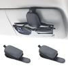 2 Packs Sunglasses Holders for Car Visor Magnetic Leather Sunglasses Holder and Ticket Card Clip Car Visor Accessories